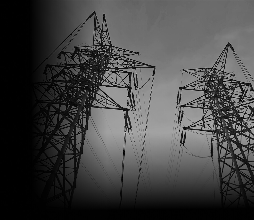 electrical tower with power lines